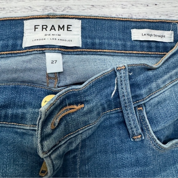 ❤️ FRAME LE HIGH RISE STRAIGHT LEG JEANS, 27 - Picture 2 of 7